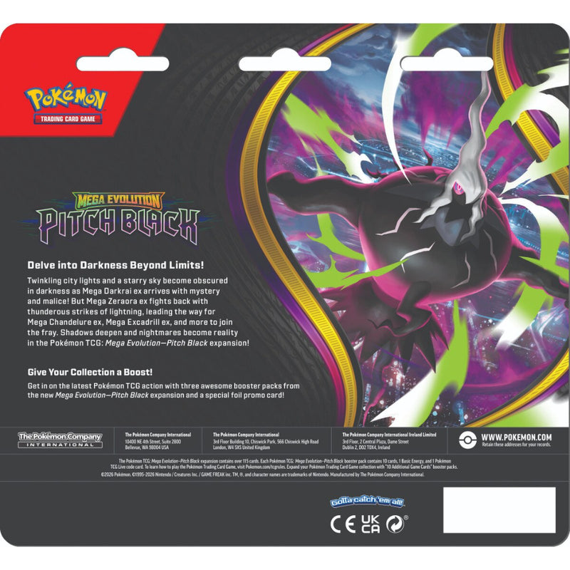 Pokémon: Mega Evolution—Pitch Black: 3-pack Blister