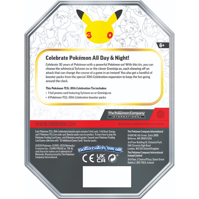 Pokémon TCG 30th Celebration - ex Tin